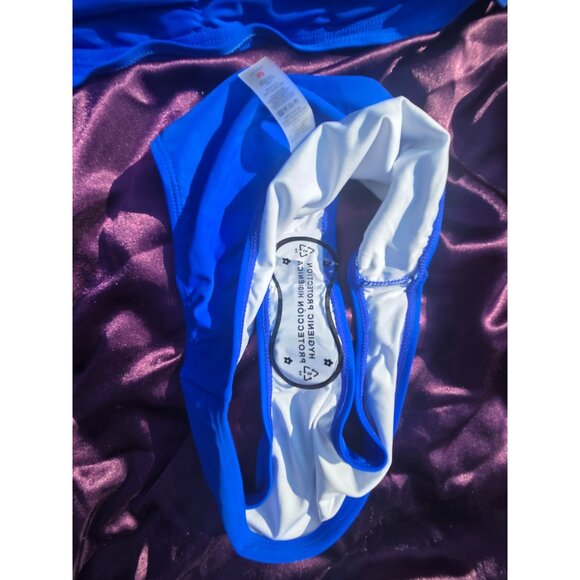 Herseas Blue Bikini Set With Ruched Top & Adjustable Straps*Medium *NWT - Picture 8 of 10